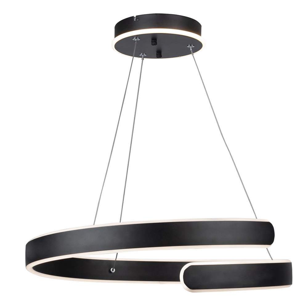 Artcraft Sirius Collection Integrated LED Chandelier, Black