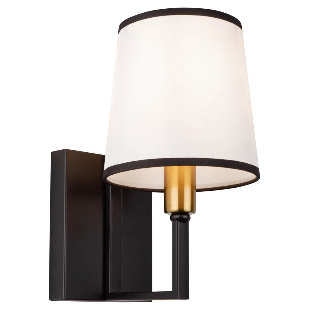Artcraft Coco 1 Light Sconce Black and Gold