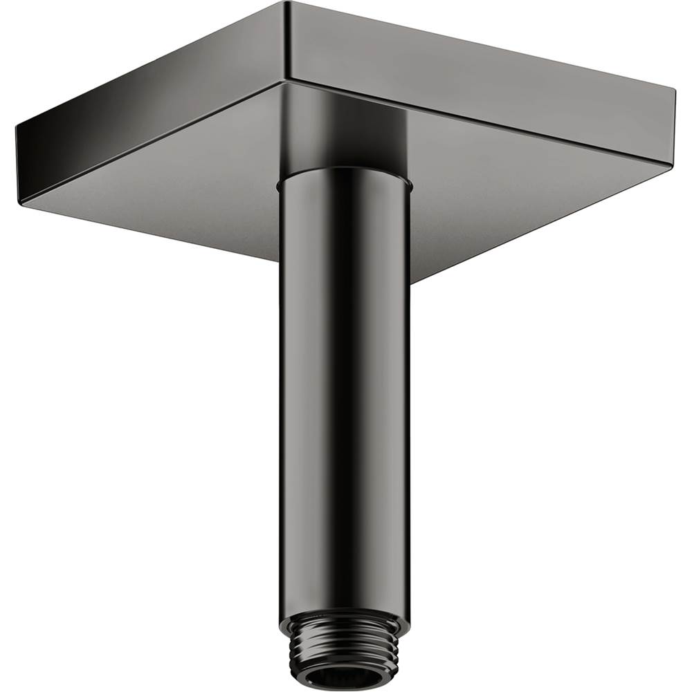 Axor ShowerSolutions Extension Pipe for Ceiling Mount Square, 4'' in Polished Black Chrome