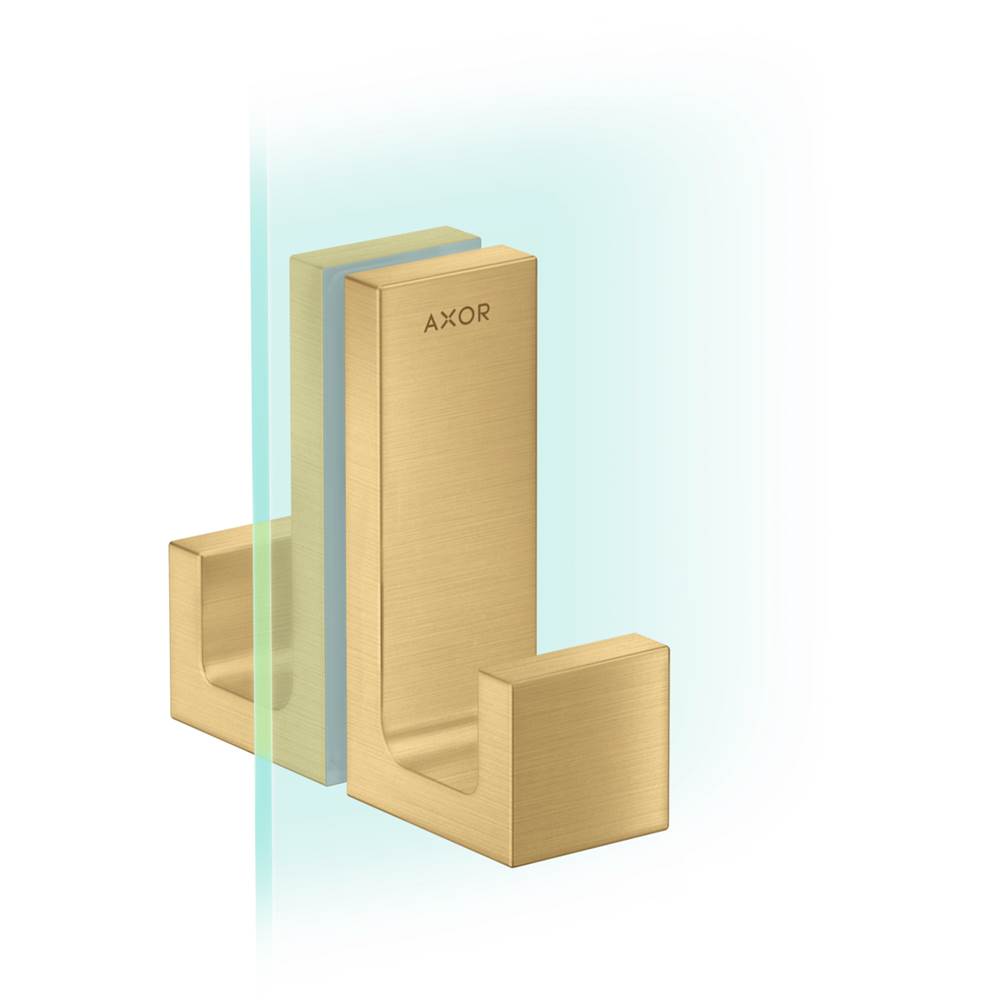 Axor Universal Rectangular Shower Door Handle in Brushed Gold Optic
