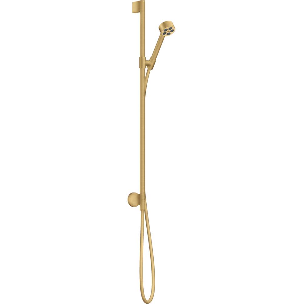 Axor ONE Wallbar Set 75 1-Jet with Wall Outlet, 1.75 GPM in Brushed Gold Optic