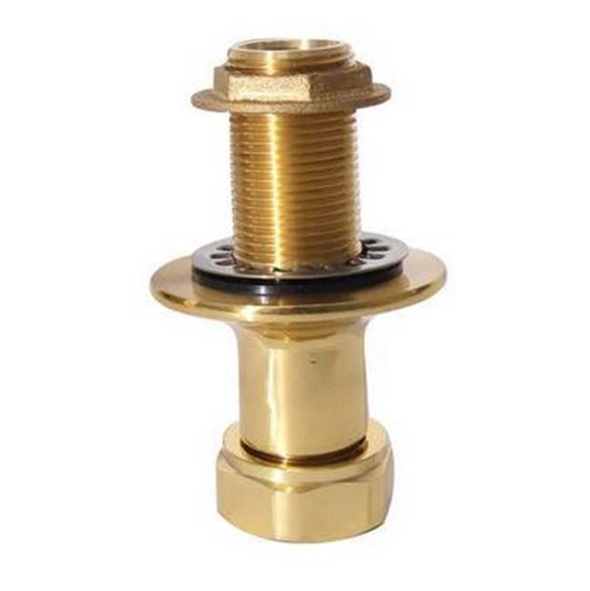 Barclay Straight Couplers for CI Tubs,Polished Brass