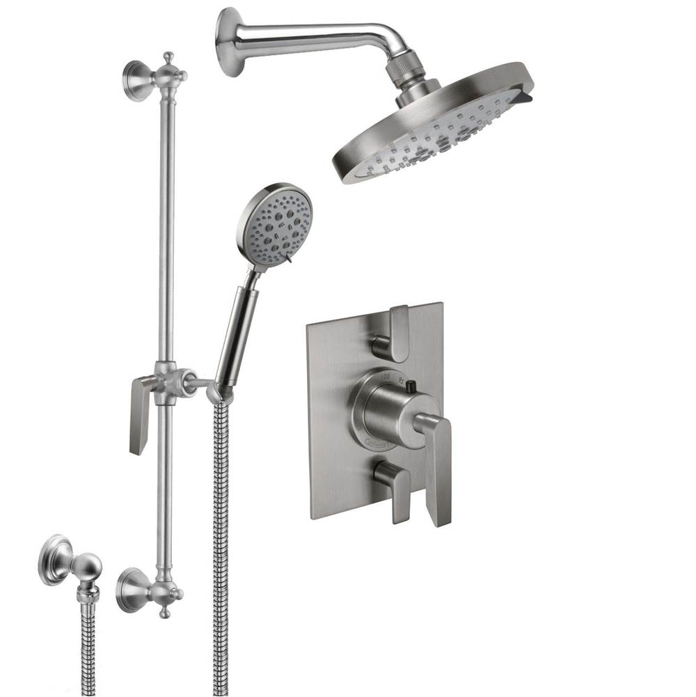 California Faucets Rincon Bay StyleTherm® 1/2'' Thermostatic Shower System with Showerhead and Handshower on Slide Bar
