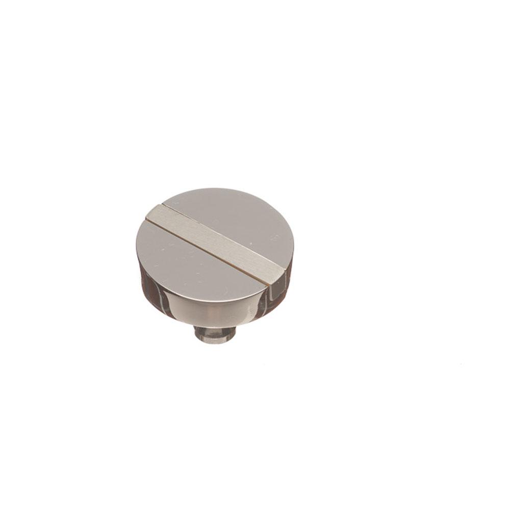Colonial Bronze Top Striped Cabinet Knob Hand Finished in Pewter and Satin Nickel