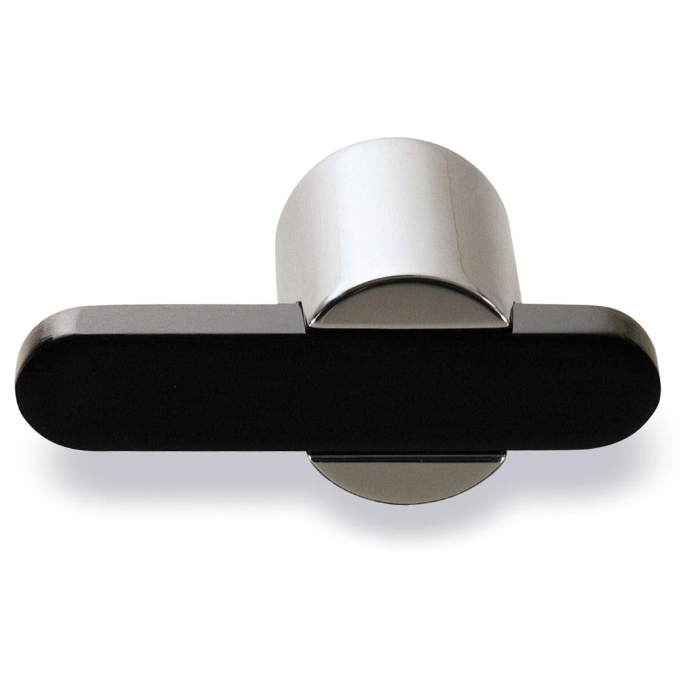Colonial Bronze T Cabinet Knob Hand Finished in Unlacquered Polished Brass and Unlacquered ORB