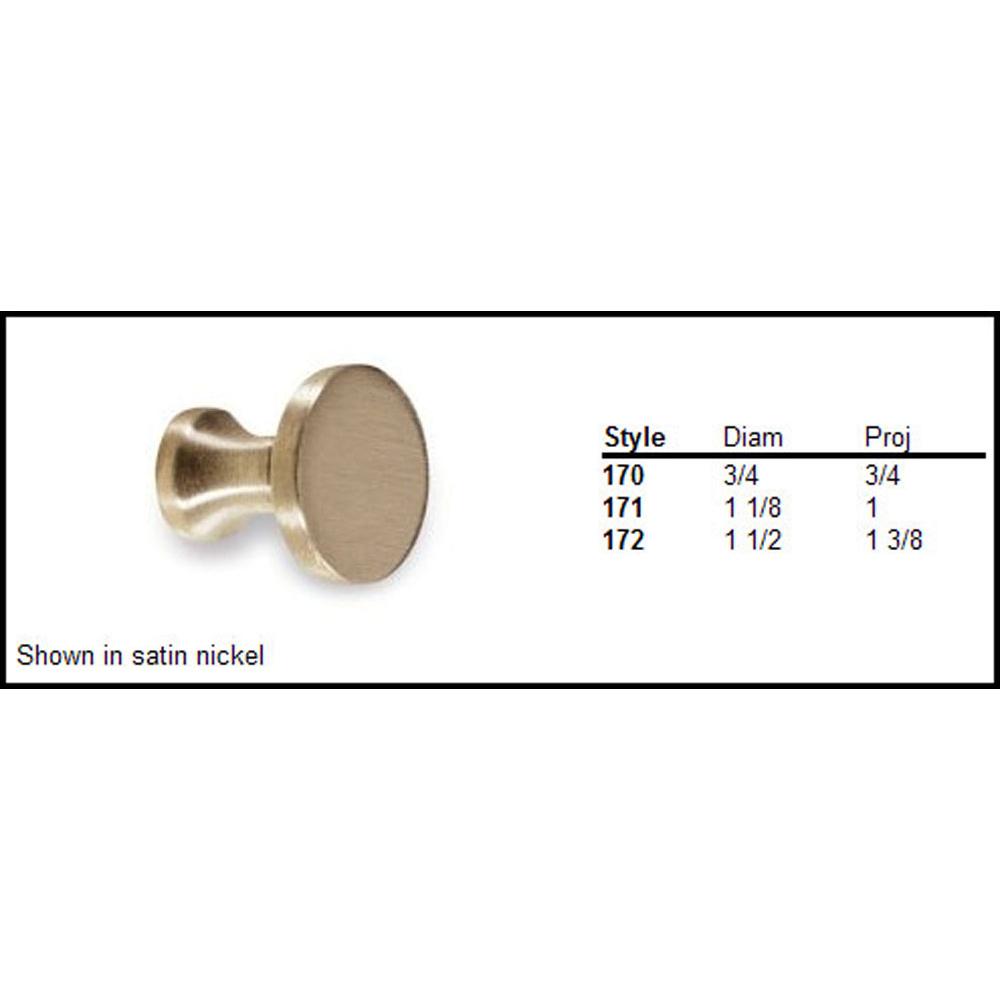 Colonial Bronze Cabinet Knob Hand Finished in Satin Nickel