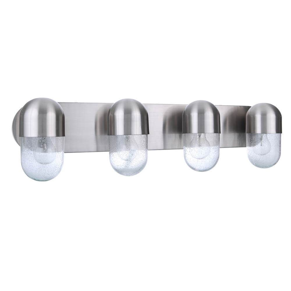 Craftmade Pill 4 Light Vanity in Brushed Polished Nickel