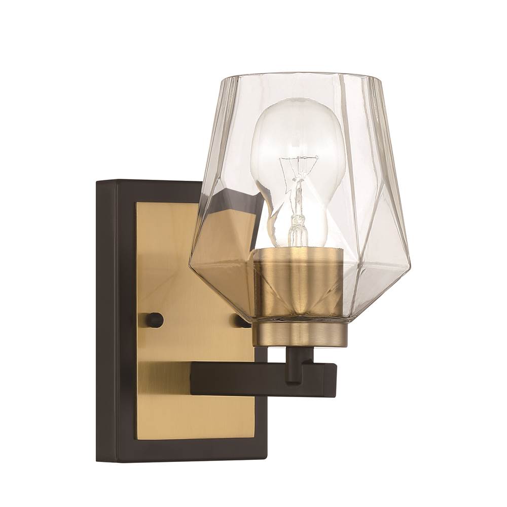 Craftmade Avante Grand 1 Light Sconce - FBSB , Damp rated