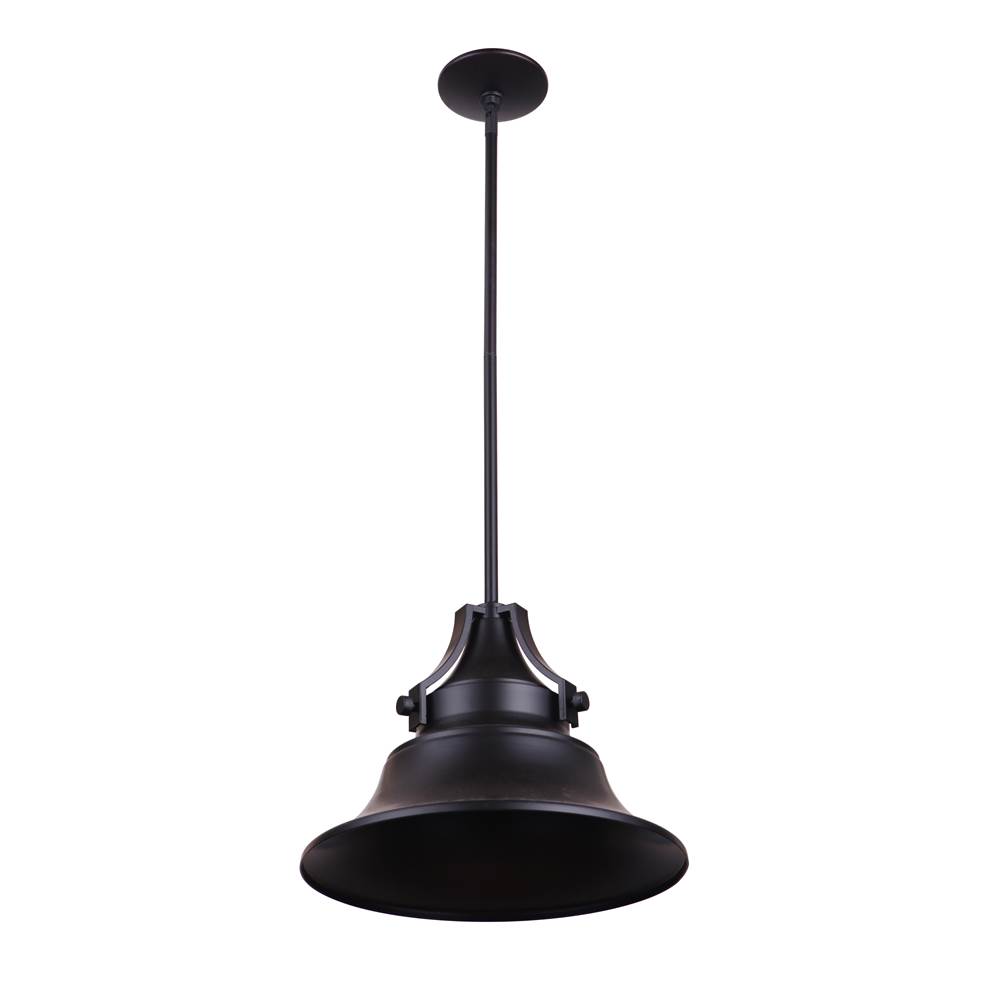 Craftmade Union 1 Light Small Pendant in Midnight with Metal Shade