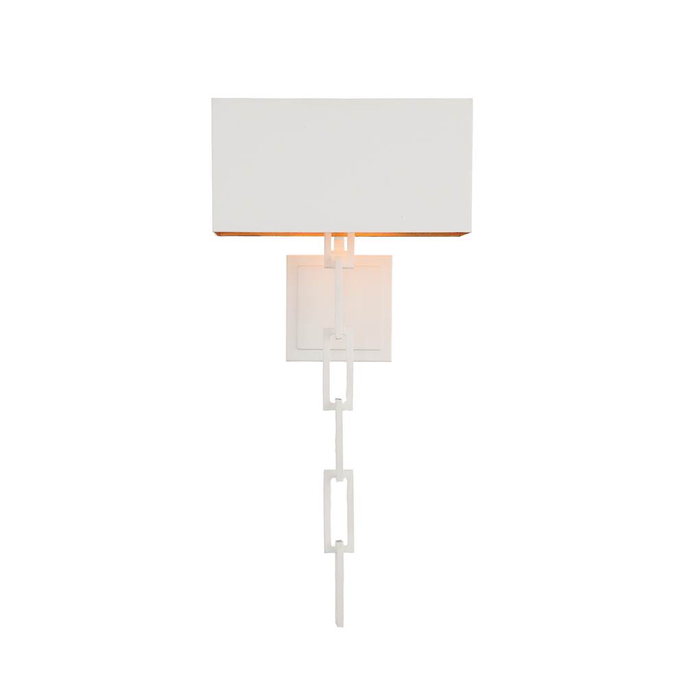 Crystorama Brian Patrick Flynn for Crystorama Alston 2 Light Matte White  plus  Antique Gold Sconce