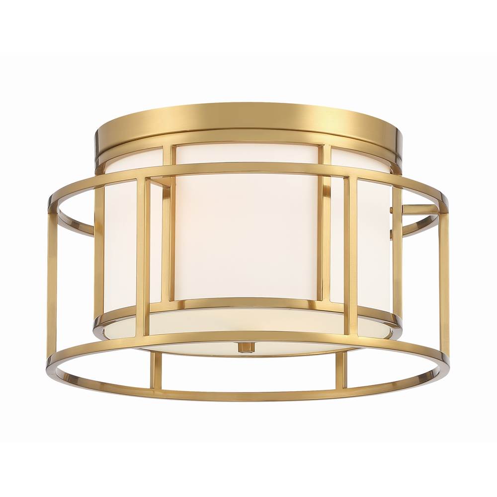 Crystorama Brian Patrick Flynn for Crystorama Hulton 2 Light Luxe Gold Ceiling Mount