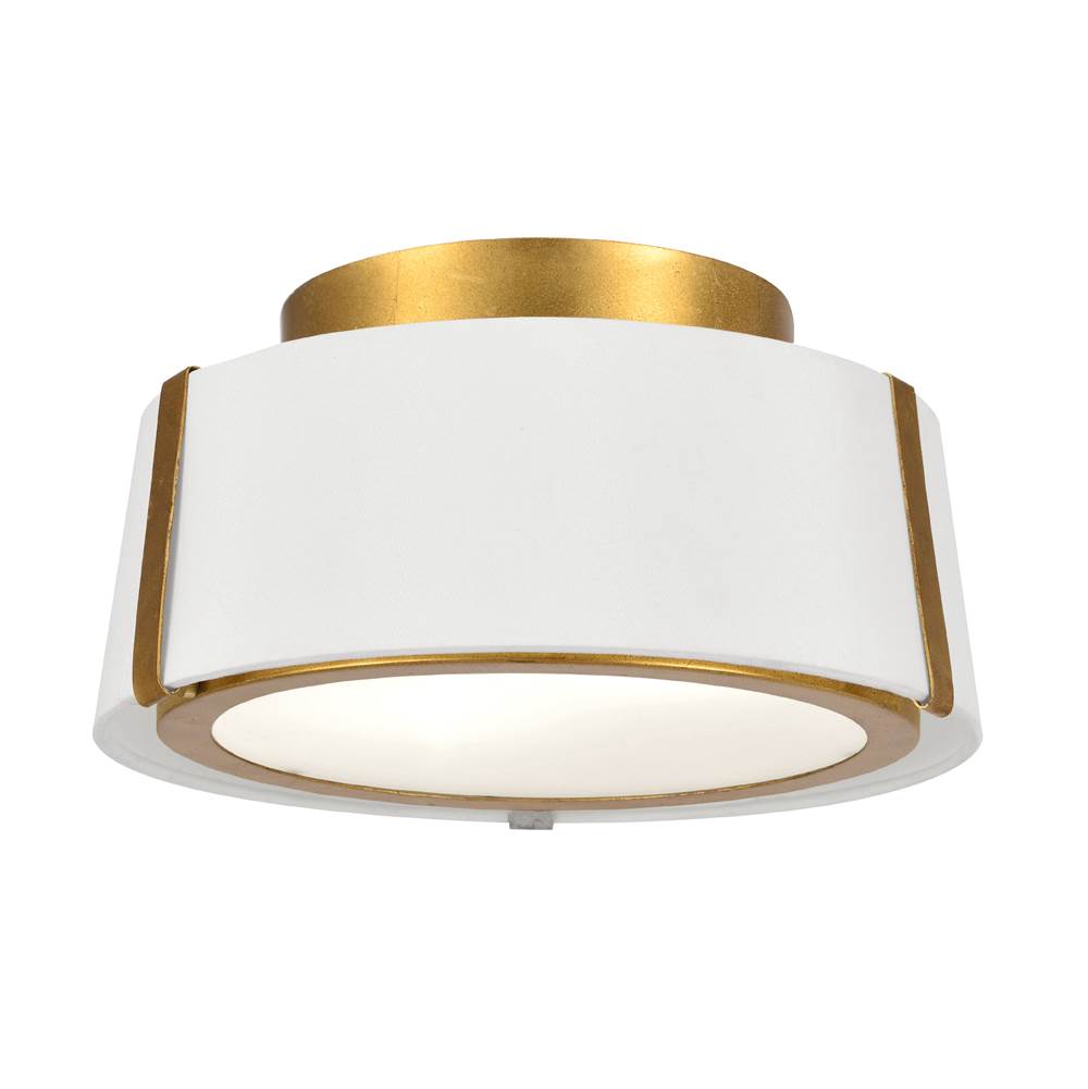 Crystorama Fulton 2 Light Antique Gold Ceiling Mount