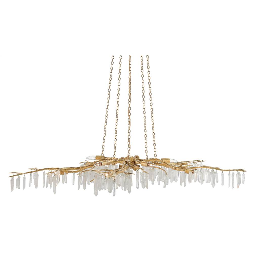 Currey And Company Forest Light Gold Chandelier