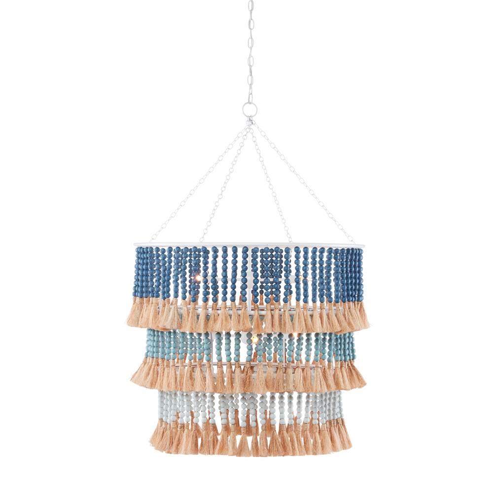 Currey And Company St. Barts Blue Chandelier