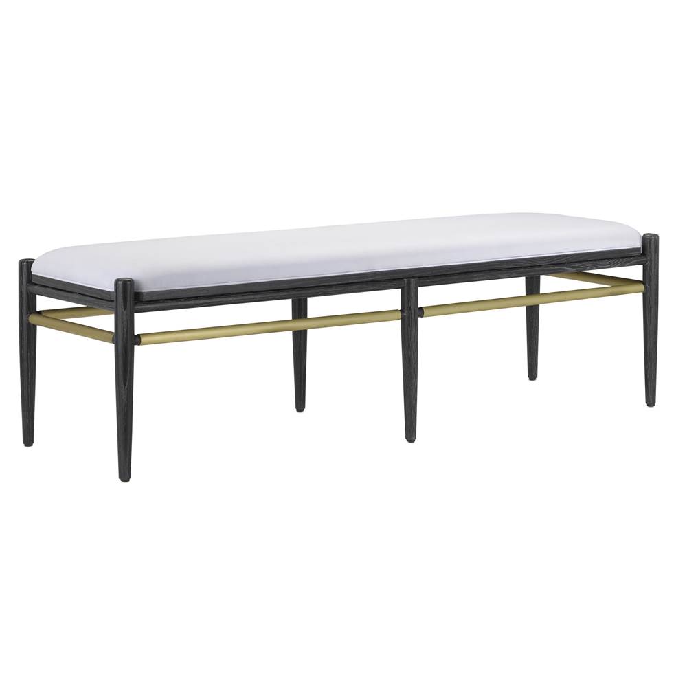 Currey And Company Visby Muslin Black Bench