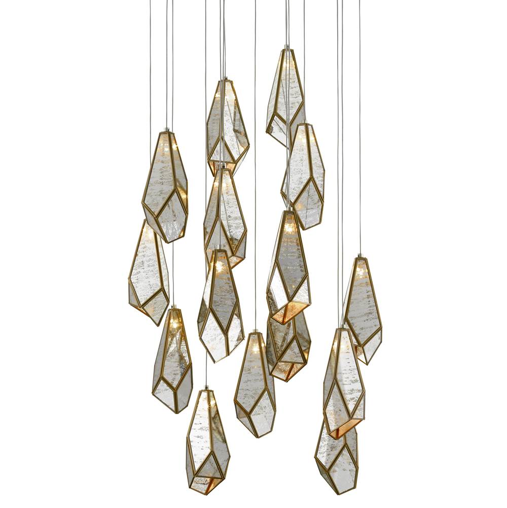 Currey And Company Glace Round  15-Light Multi-Drop Pendant