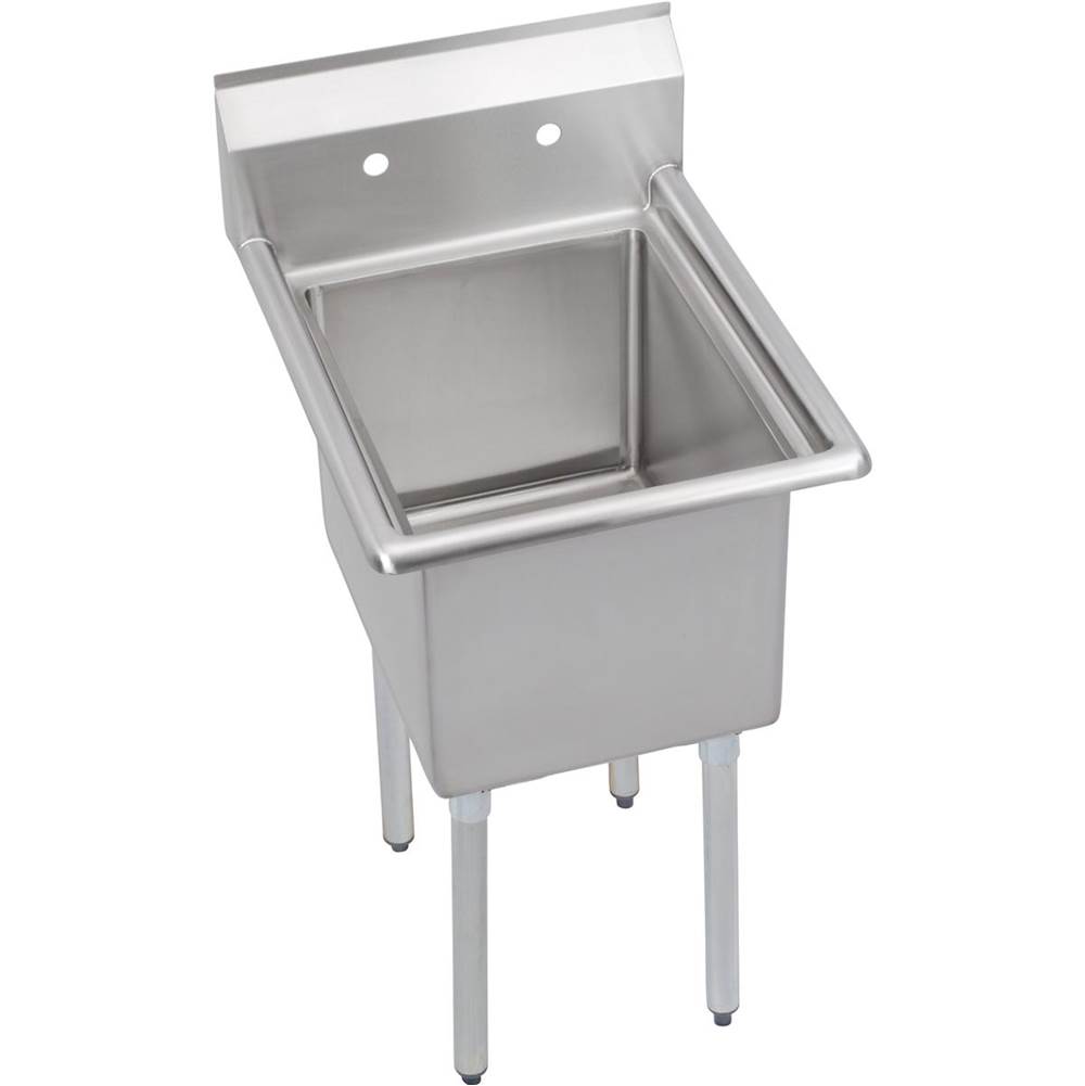 Elkay Dependabilt Stainless Steel 21'' x 25-13/16'' x 43-3/4'' 18 Gauge One Compartment Sink with Stainless Steel Legs