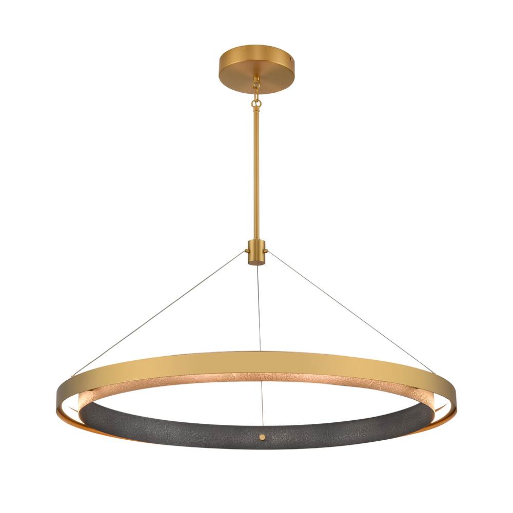 Elk Lighting Fagan 33.5'' Wide Integrated LED Pendant - Brushed Brass with Forged Iron