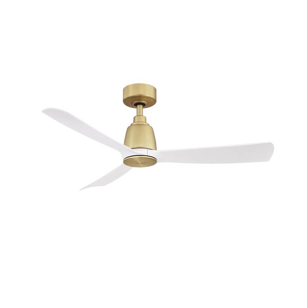 Fanimation Kute - 44 inch - Brushed Satin Brass with Matte White Blades