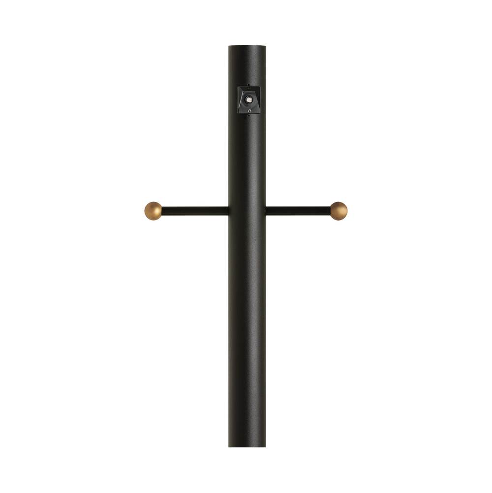 Generation Lighting Outdoor Posts Traditional -Light Outdoor Exterior Aluminum Post With Ladder Rest And Photo Cell In Black Finish