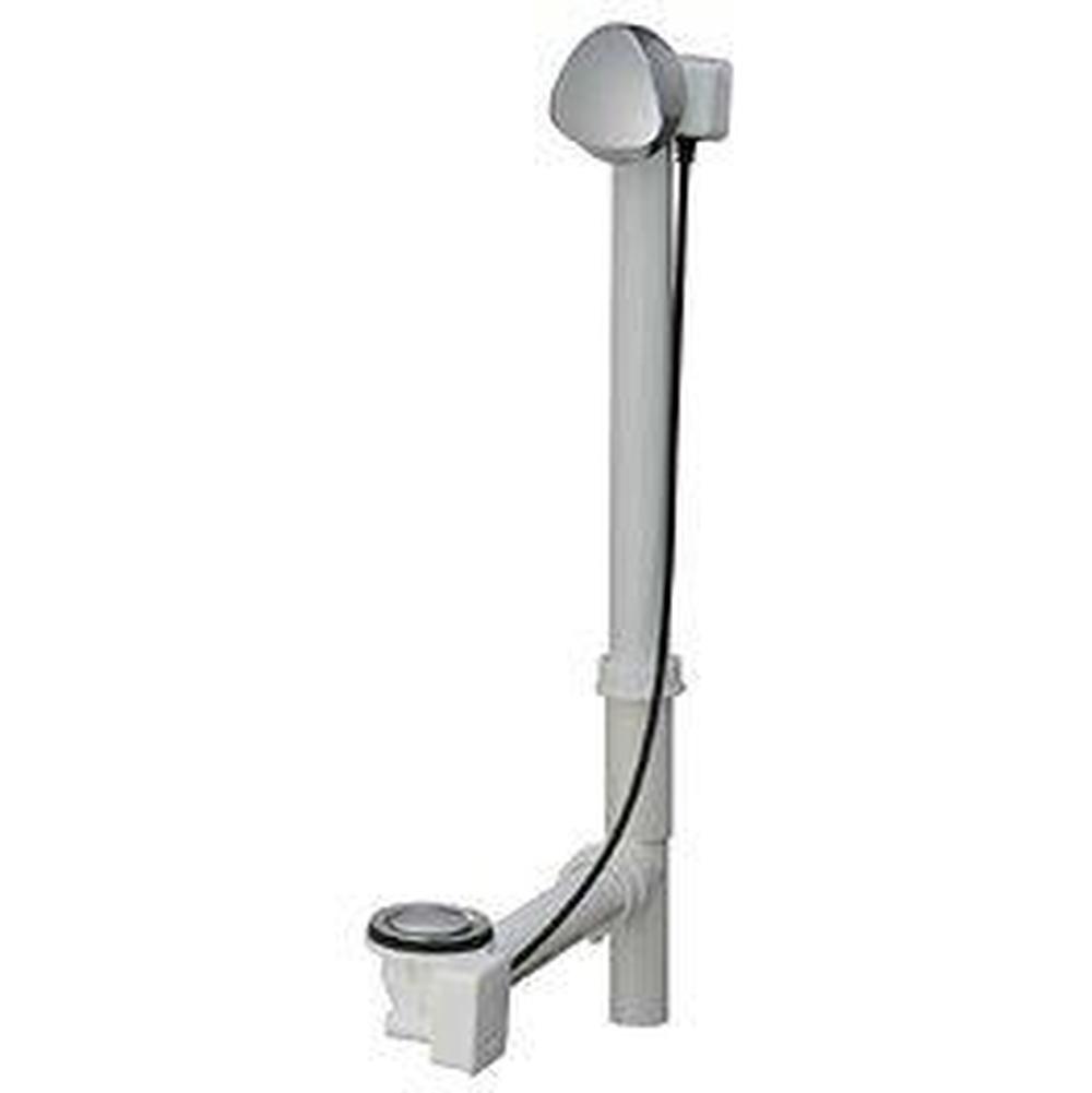 Geberit Geberit bathtub drain with TurnControl handle actuation, rough-in unit 17-24'' PP with ready-to-fit-set trim kit: PVD brushed nickel
