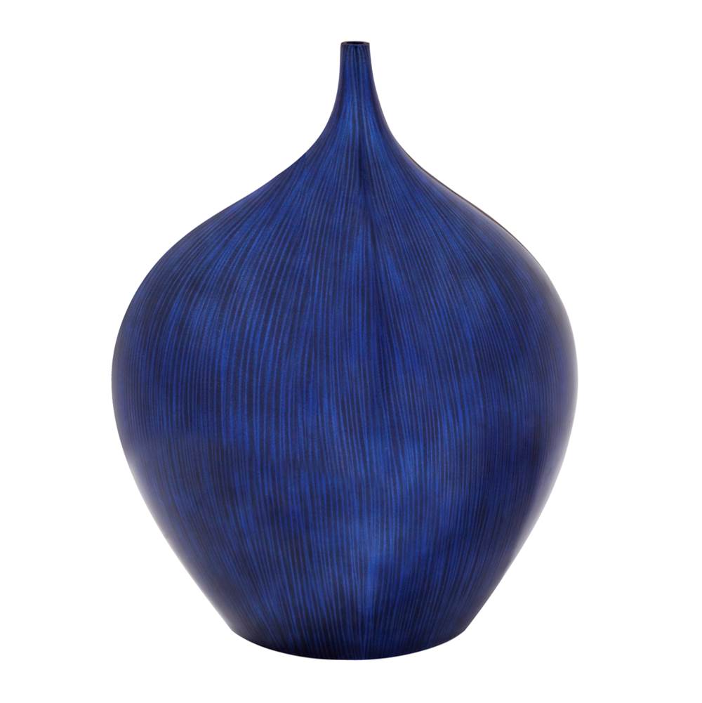 Howard Elliott Cobalt Blue Wood Vase - small