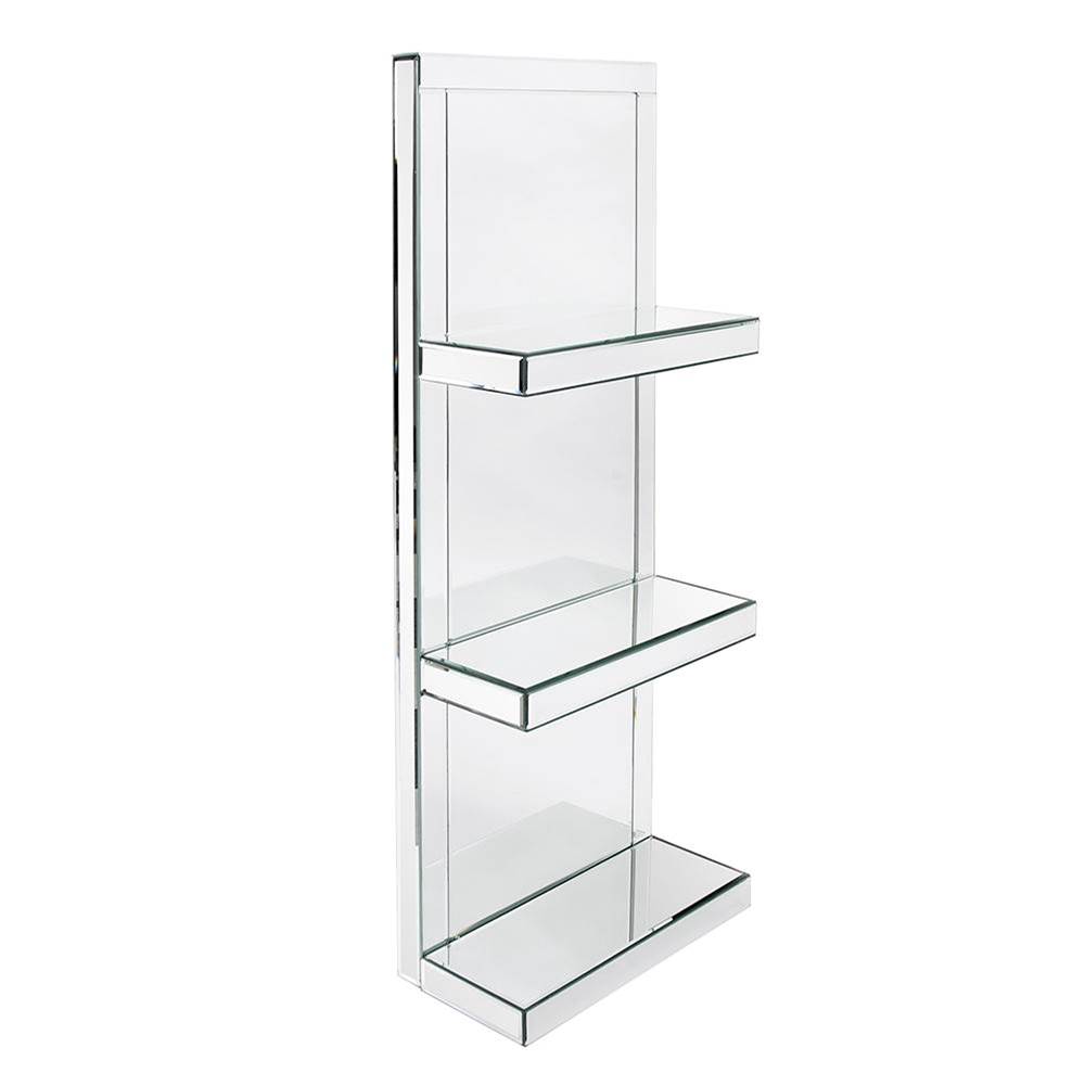 Howard Elliott Mirrored Shelf with 3 shelves
