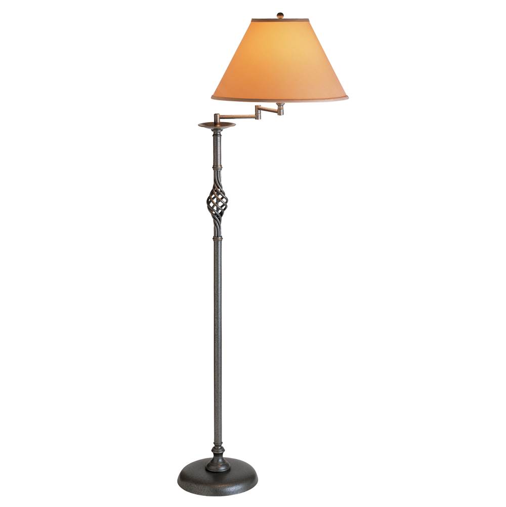 Hubbardton Forge Twist Basket Swing Arm Floor Lamp, 242160-SKT-82-SF1655
