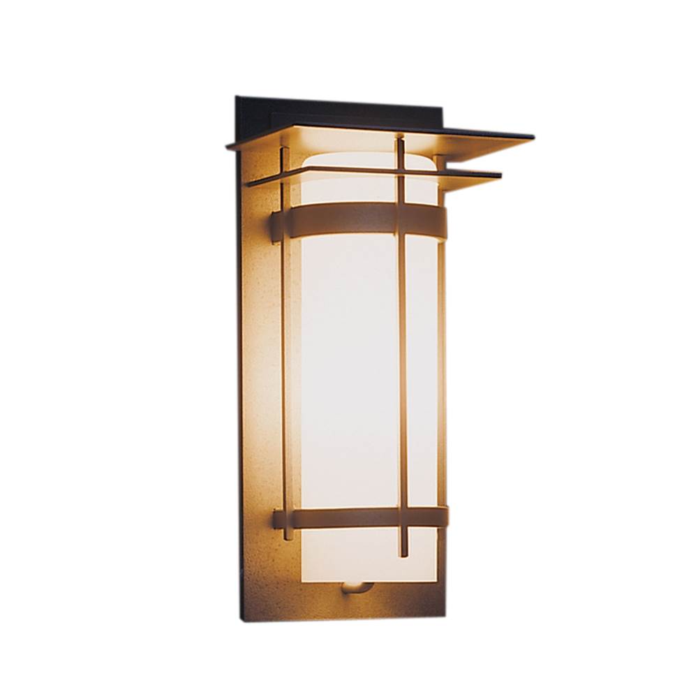 Hubbardton Forge Banded with Top Plate Outdoor Sconce, 305993-SKT-80-GG0034