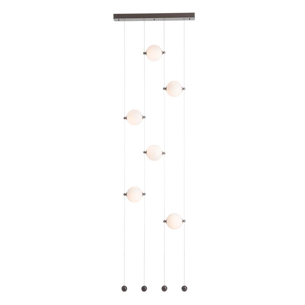 Hubbardton Forge Abacus 6-Light Ceiling-to-Floor LED Pendant, 139055-LED-STND-10-GG0668