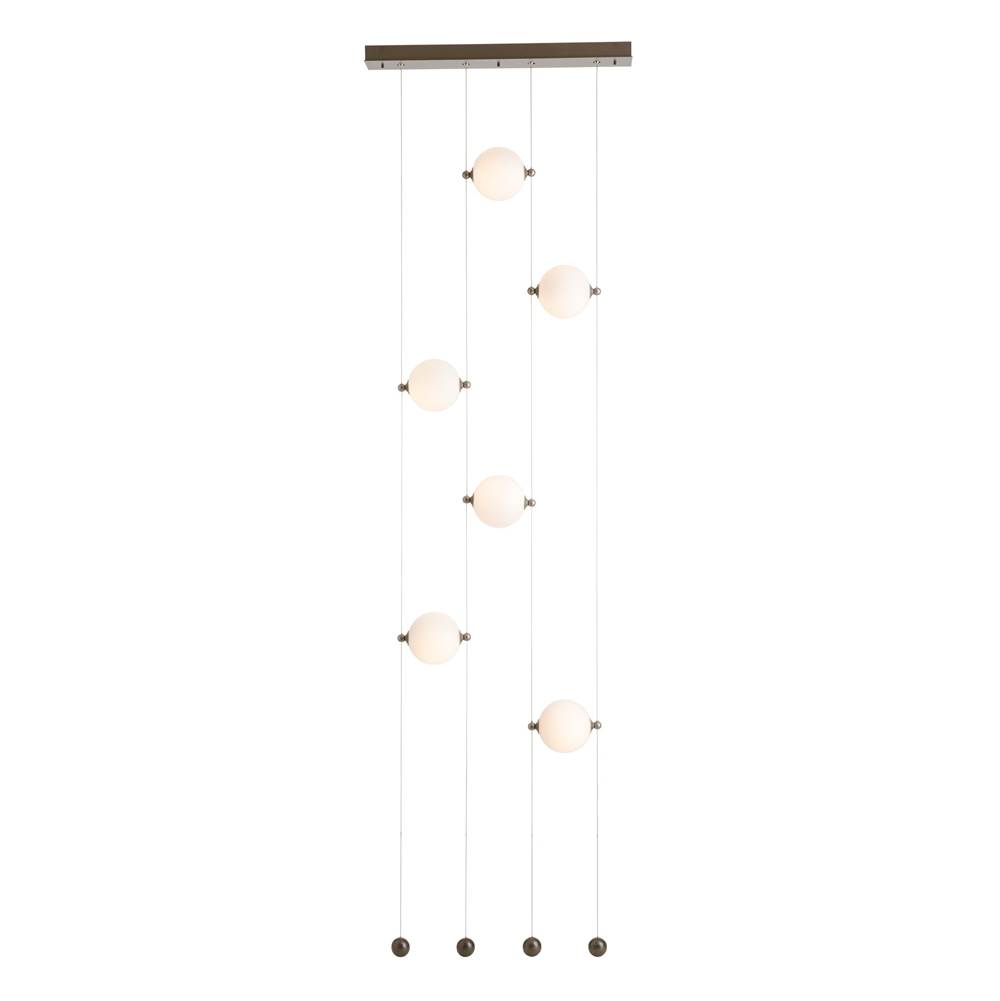 Hubbardton Forge Abacus 6-Light Ceiling-to-Floor LED Pendant, 139055-LED-STND-14-YL0668