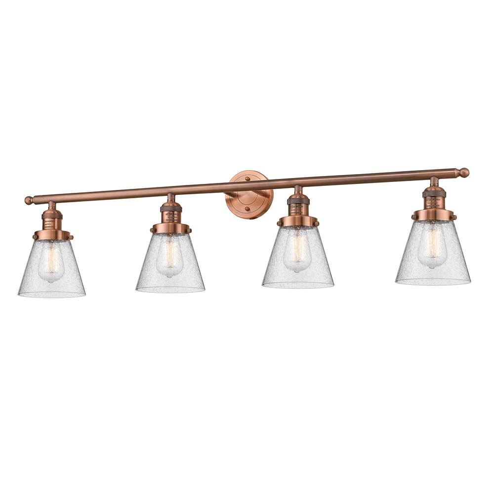 Innovations Small Cone 4 Light Bath Vanity Light part of the Franklin Restoration Collection