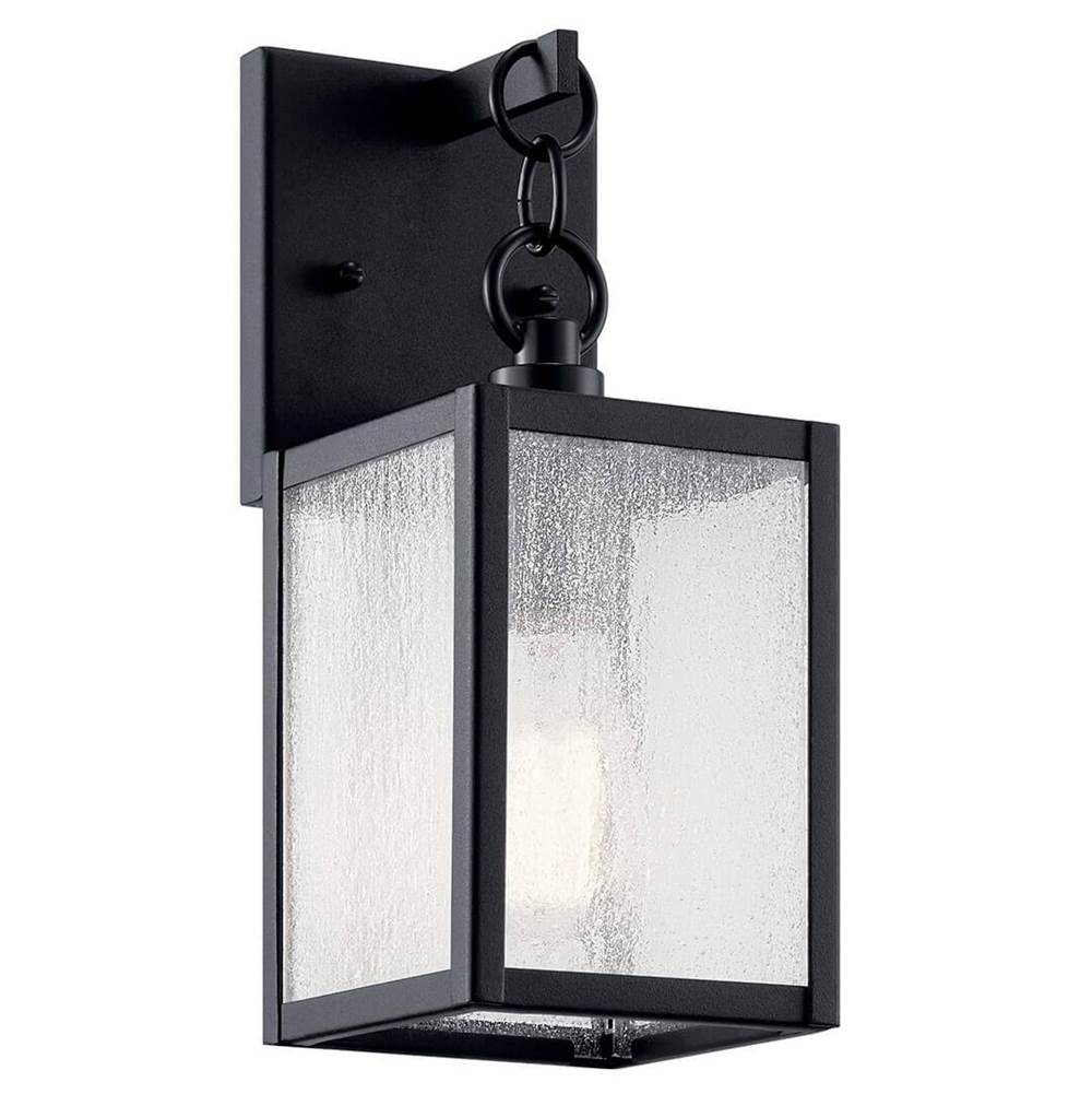 Kichler Lighting Lahden 12.25'' 1 Light Outdoor Wall Light with Clear Seeded Glass in Textured Black