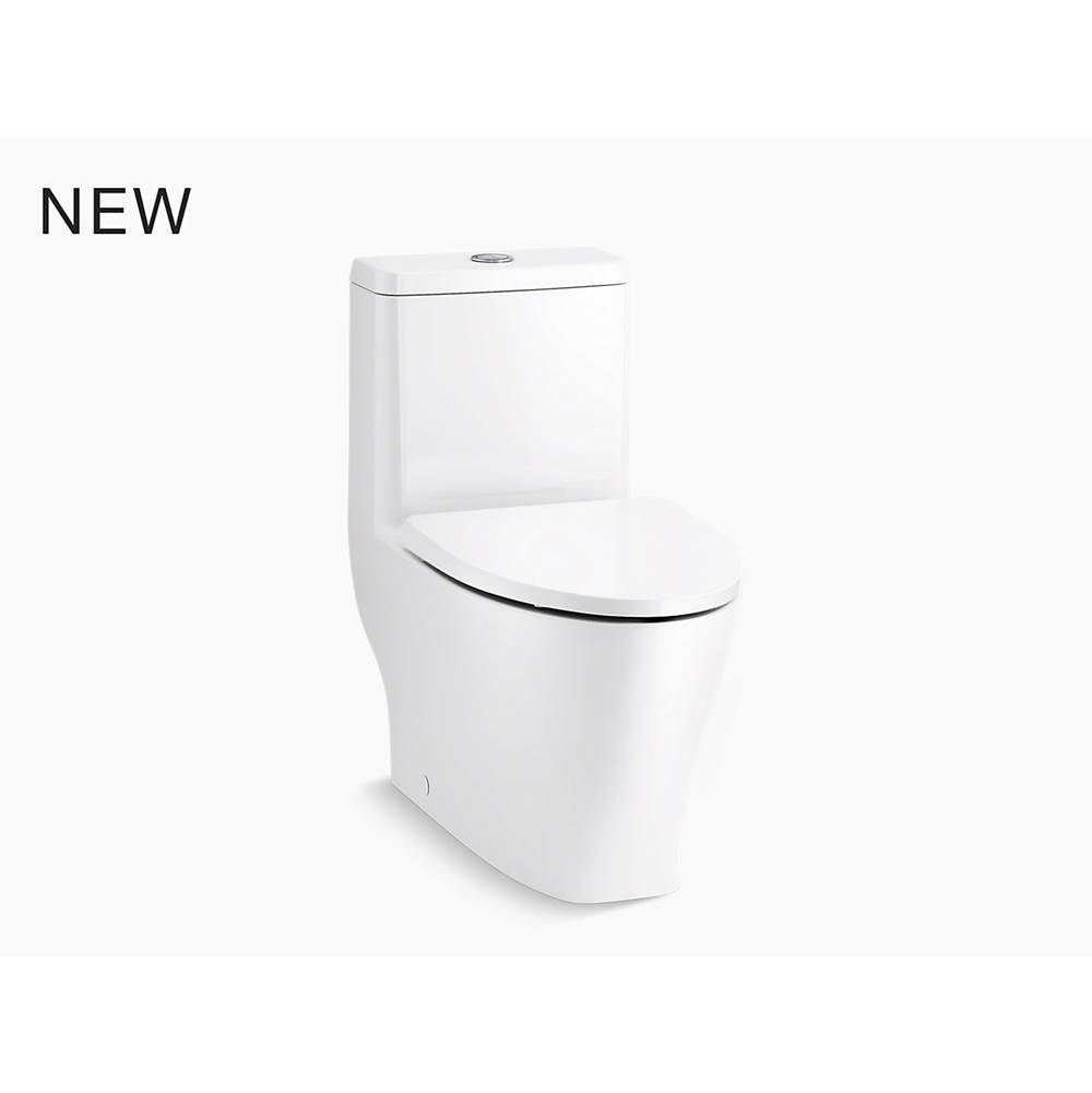 Kohler Reach™ Curv One-piece compact elongated dual-flush toilet with skirted trapway