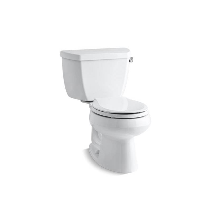 Kohler Wellworth® Classic Two-piece round-front 1.28 gpf toilet with right-hand trip lever