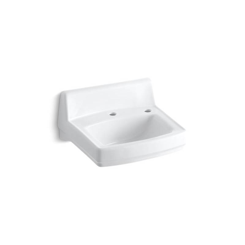 Kohler Greenwich™ 20-3/4'' x 18-1/4'' wall-mount/concealed arm carrier bathroom sink with single faucet hole, no overflow and right-hand soap dispenser hole
