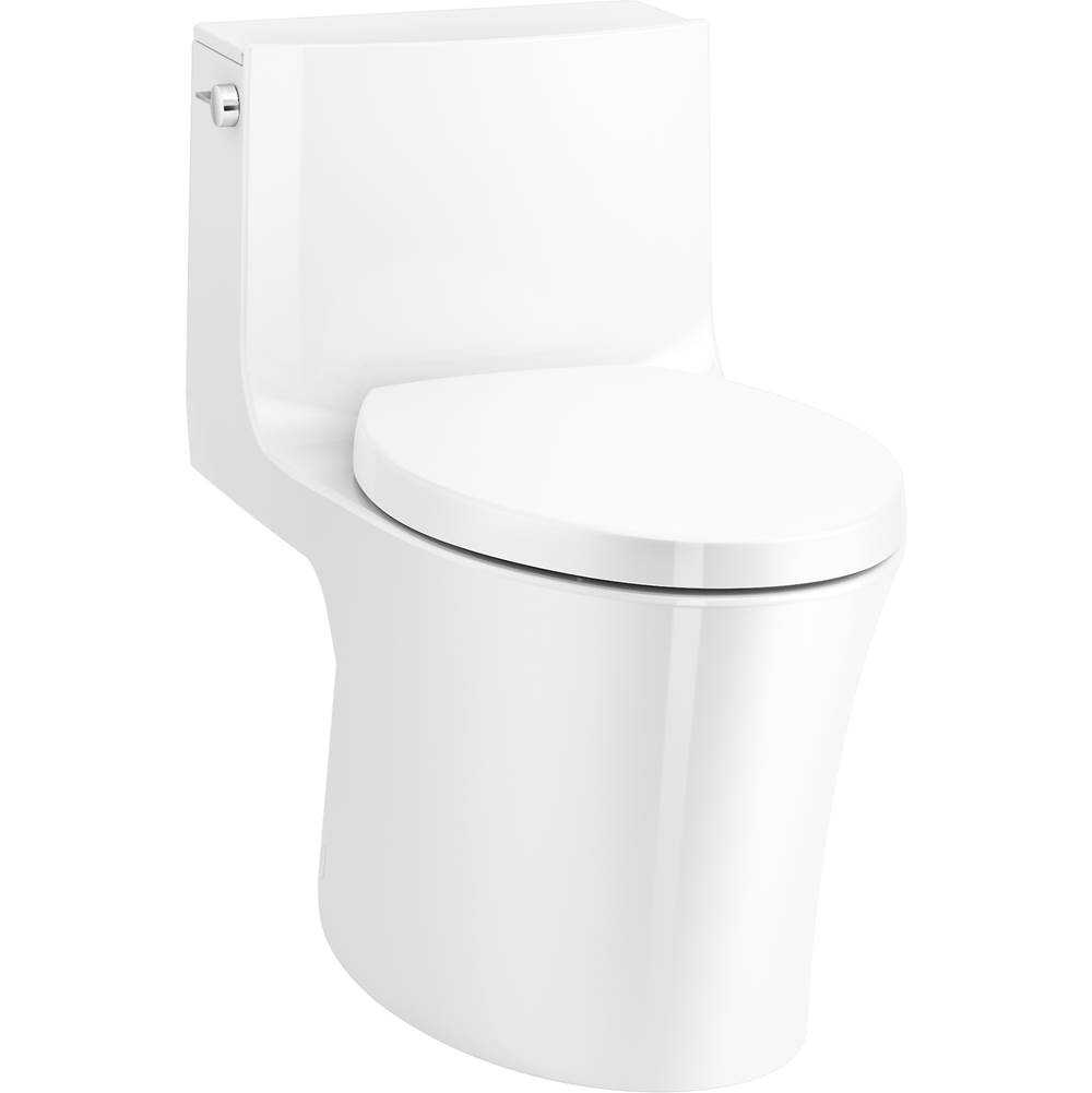 Kohler Veil® One-piece elongated dual-flush toilet with skirted trapway and concealed cords