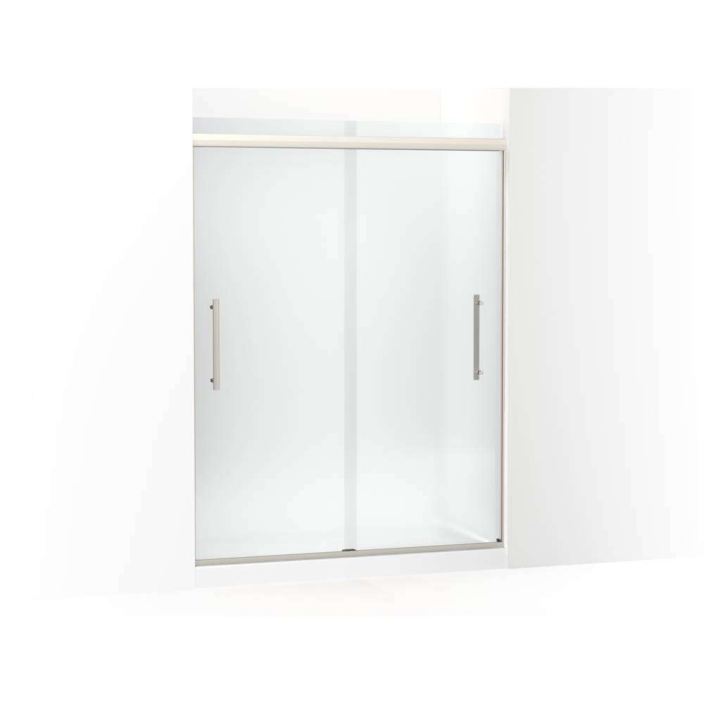 Kohler Pleat Frameless Sliding Shower Door, 79-1/16 in. H X 54-5/8 - 59-5/8 in. W, With 5/16 in. Thick Frosted Glass