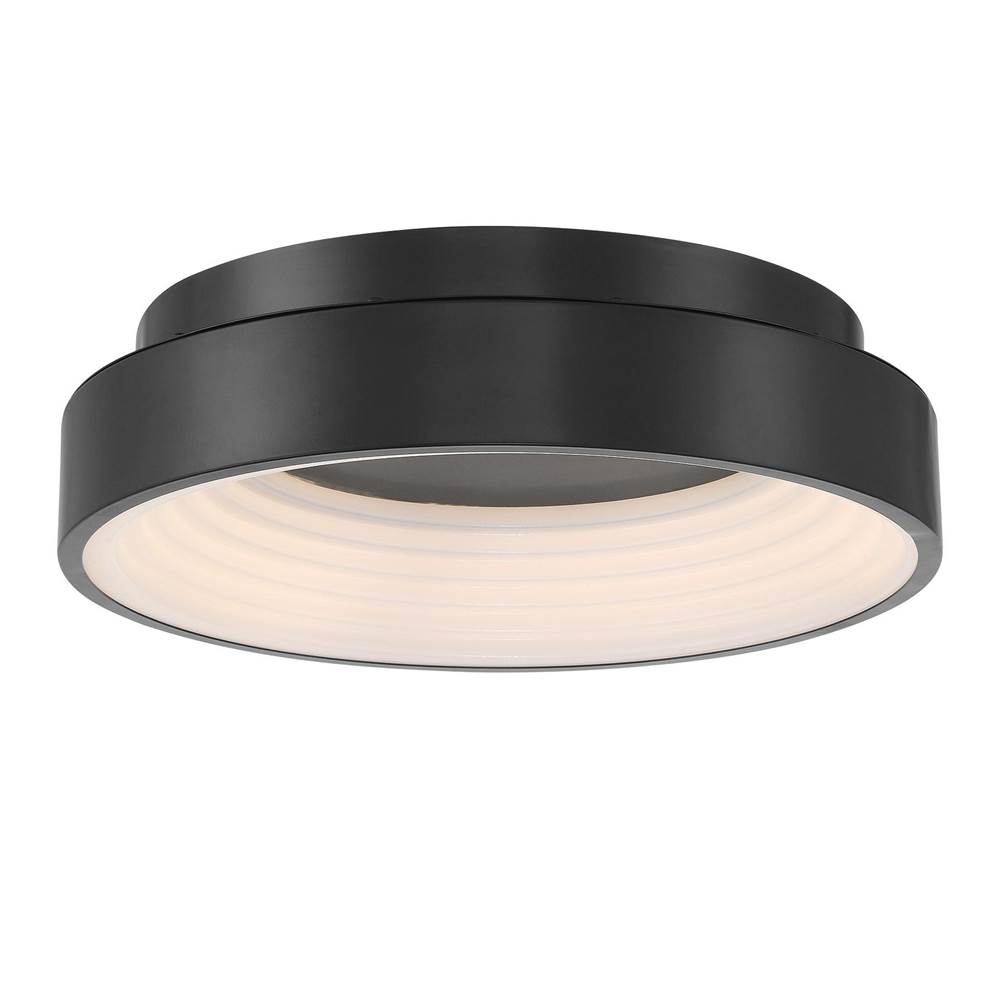 George Kovacs Conc 15'' Coal LED Flush Mount with Frosted Acrylic Diffuser