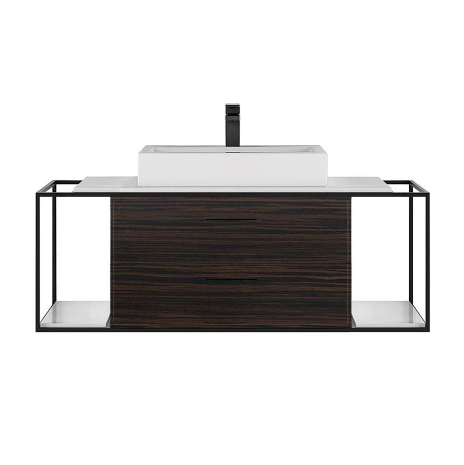 Lacava Metal frame  for wall-mount under-counter vanity LIN-VS-48. Sold together with the cabinet and countertop.  W: 48'', D: 21'', H: 16''.
