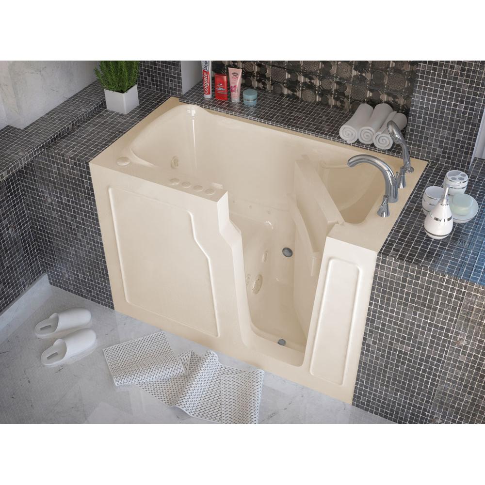 Meditub MediTub Walk-In 29 x 52 Right Drain Biscuit Whirlpool and Air Jetted Walk-In Bathtub