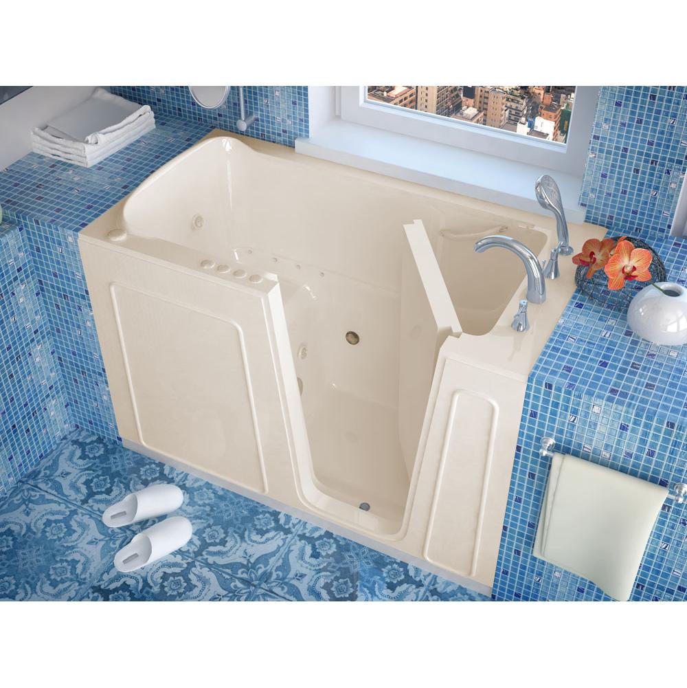 Meditub MediTub Walk-In 32 x 60 Right Drain Biscuit Whirlpool and Air Jetted Walk-In Bathtub