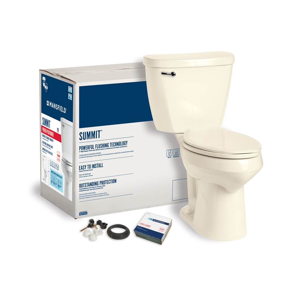 Mansfield Plumbing Summit 1.28 Elongated SmartHeight Complete Toilet Kit