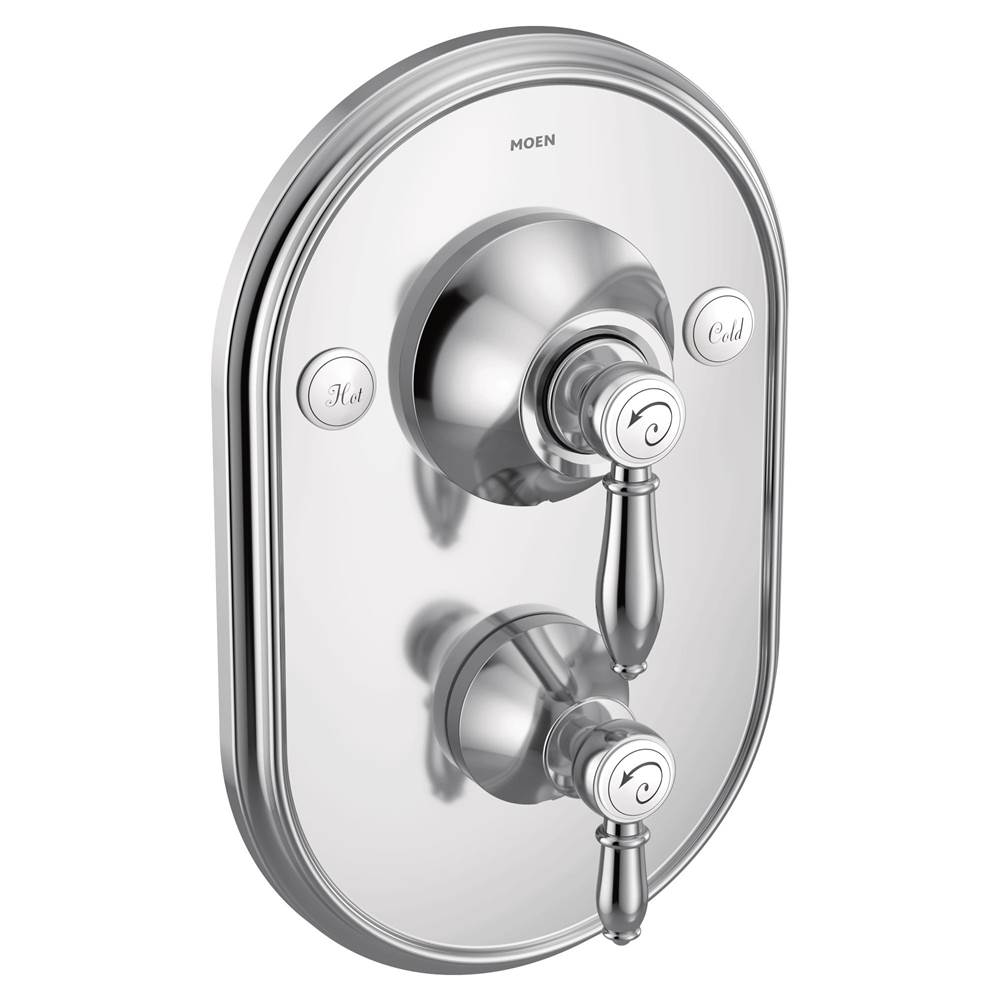 Moen Weymouth Posi-Temp with Built-in 3-Function Transfer Valve Trim Kit, Valve Required, Chrome
