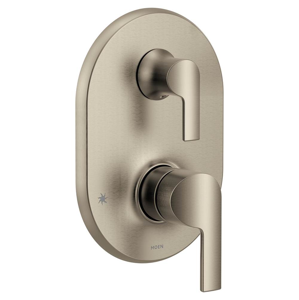 Moen Doux M-CORE 3-Series 2-Handle Shower Trim with Integrated Transfer Valve in Brushed Nickel (Valve Sold Separately)