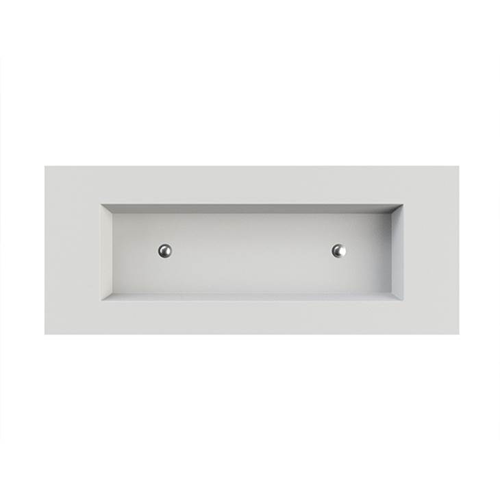 MTI Baths Petra 8 Sculpturestone Counter Sink Single Bowl Up To 86'' - Gloss Biscuit
