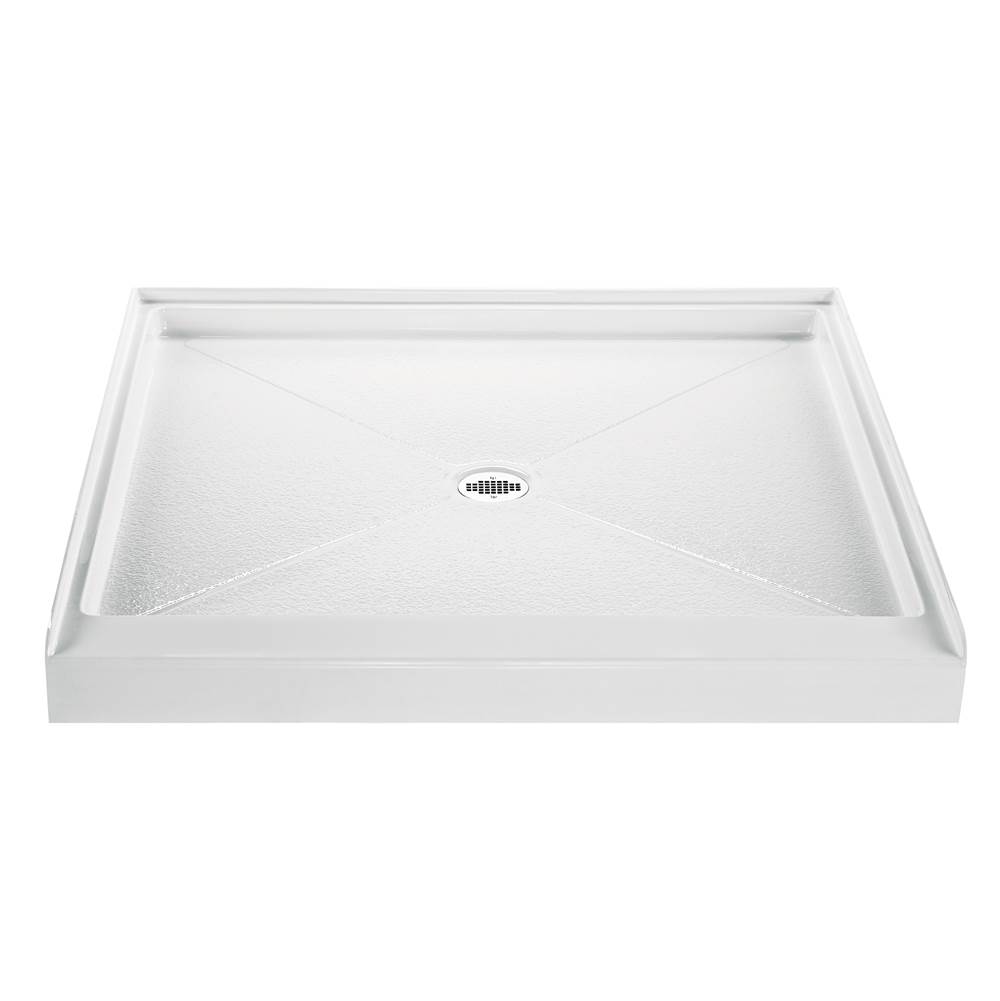 MTI Baths 4848 Acrylic Cxl Center Drain 3-Sided Integral Tile Flange - Biscuit
