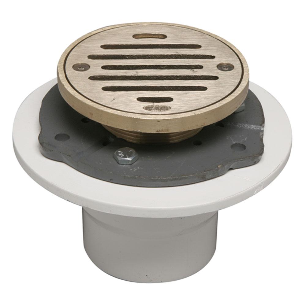 Mountain Plumbing 4'' Round Complete Shower Drain - ABS