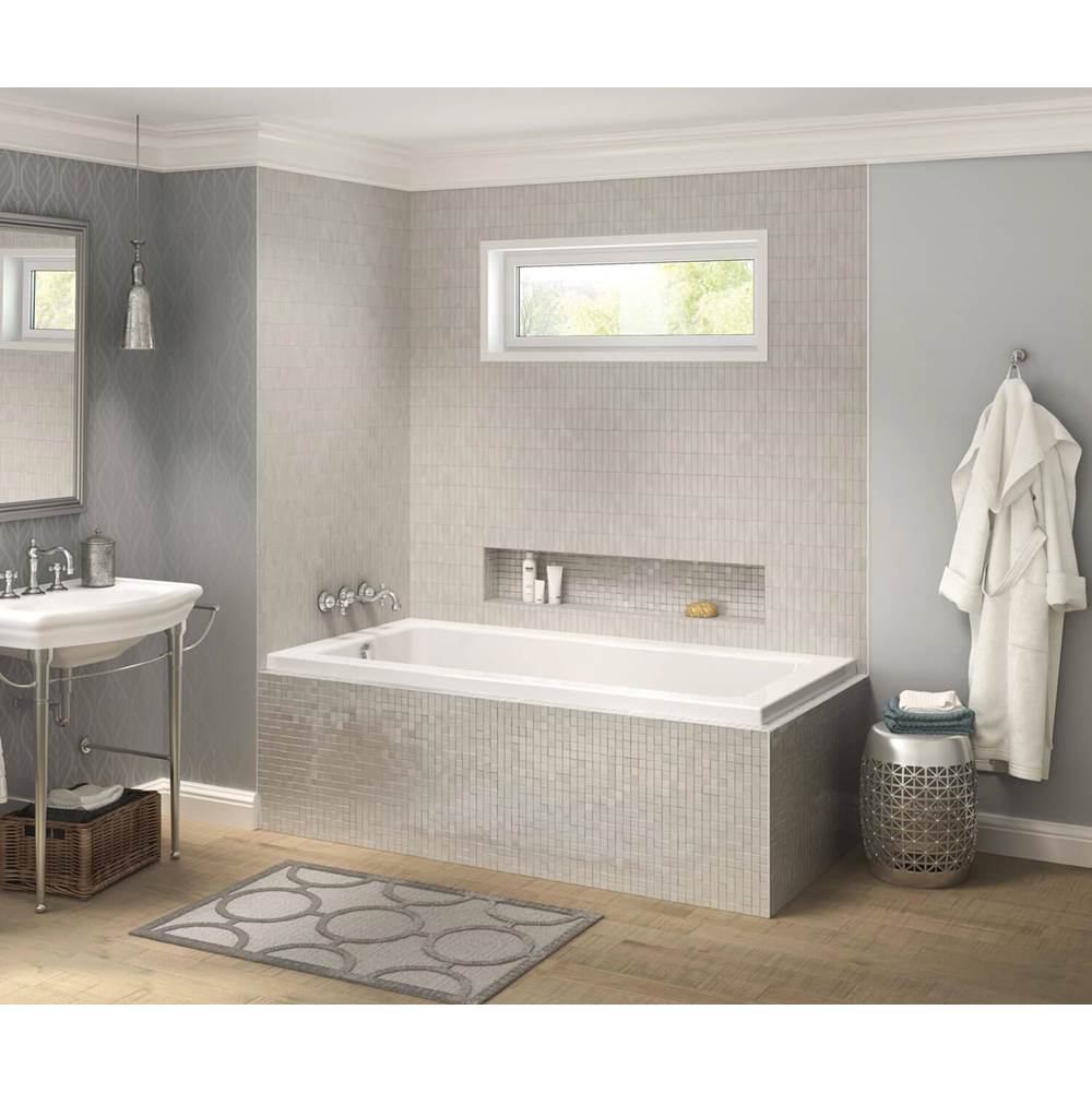 Maax Pose 6632 IF Acrylic Corner Left Right-Hand Drain Bathtub in White