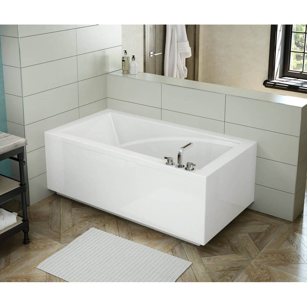 Maax ModulR 6032 (With Armrests) Acrylic Corner Left Left-Hand Drain Bathtub in White